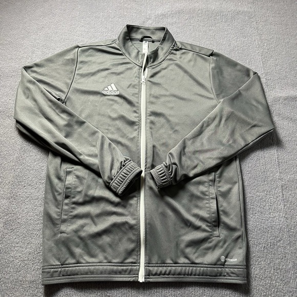 Adidas‎ Men's Large Jacket Zip Lightweight Aeroready Athletic Windbreaker *read - Picture 2 of 11